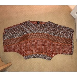 Orange sheer circle blouse